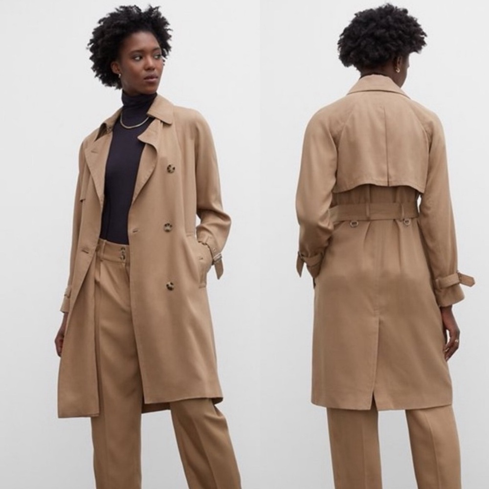 CLUB MONACO Everywear Trench Coat Beige Sz S‎